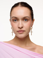 Серьги "Castle White" Gold