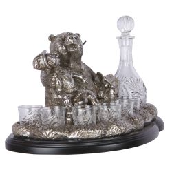 Набор питейный На привале Охотник и Медведь