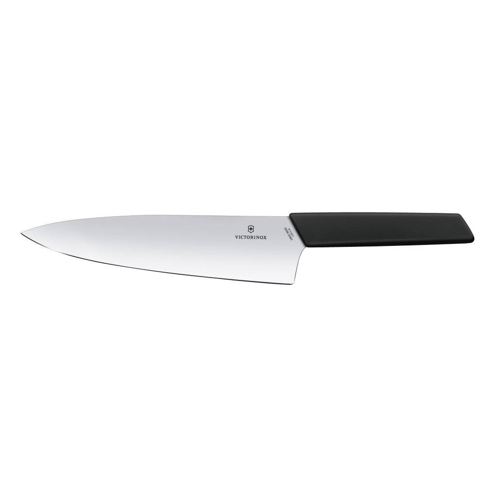 Нож кухонный Victorinox Swiss Modern (6.9013.20B) стальной разделочный лезв.200мм прямая заточка чер