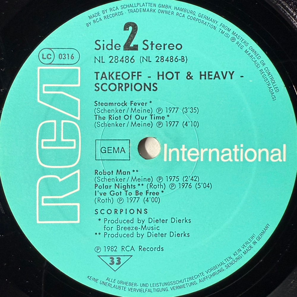 Scorpions ‎– Hot & Heavy (Германия 1982г.)