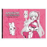 Альбом для рисования А4 12л. "Розовая девушка" (Феникс+)