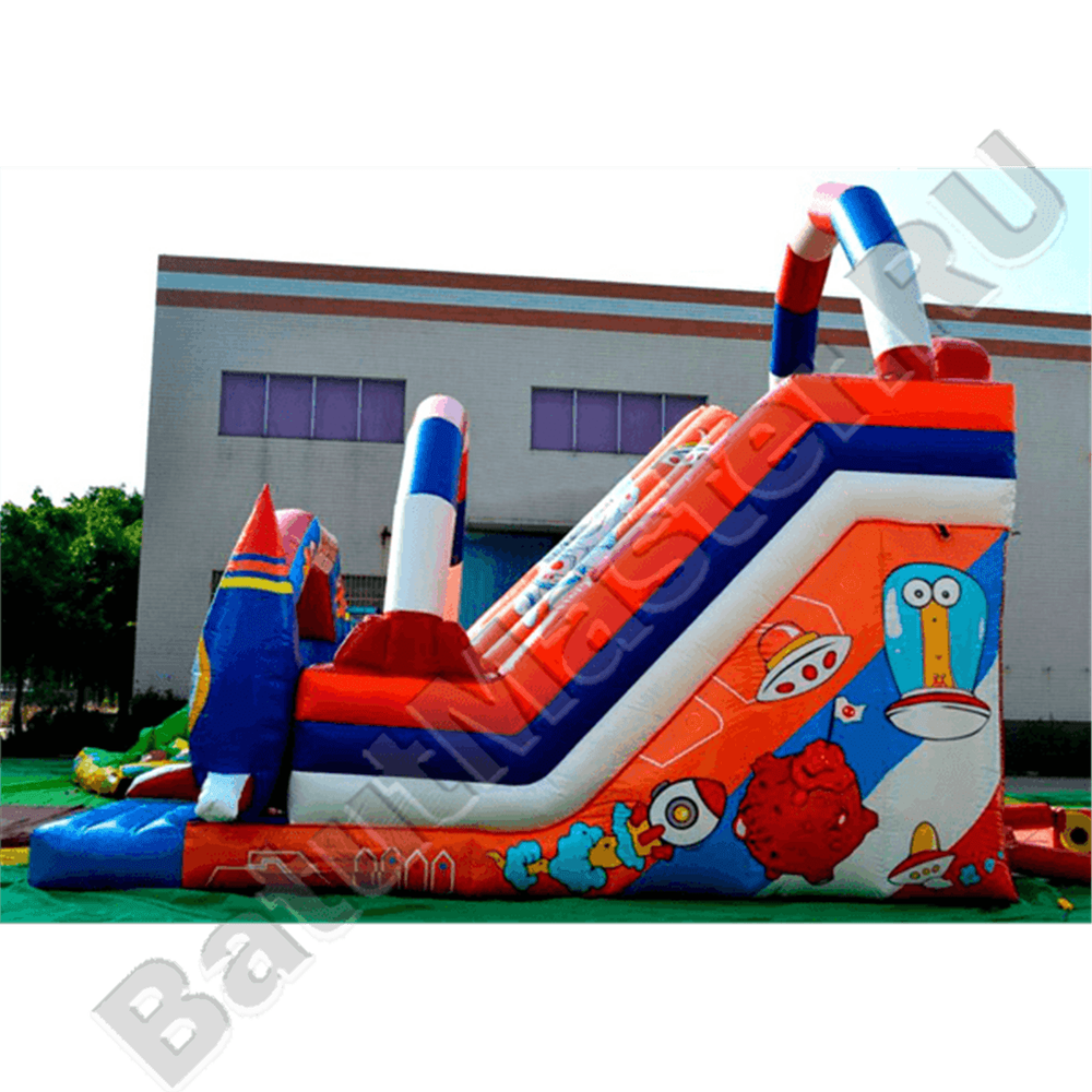 Коммерческий надувной батут "Новая ракета" 8*5*6 м