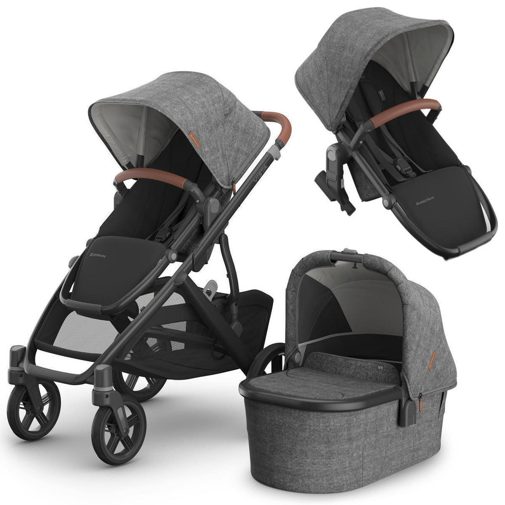 Коляска для погодок UPPAbaby Vista V3 2 в 1 (2 прогулочных блока и люлька) Greyson