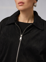 Бомбер утепленный из замши