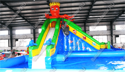 Наземный надувной аквапарк «Осьминог» 28*20*6 м