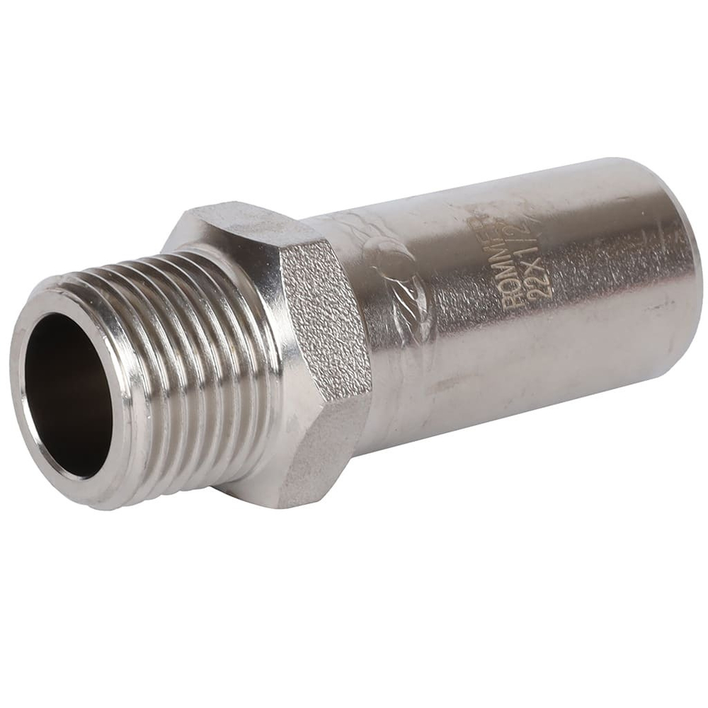 ROMMER Вставка с НР 22x1/2" из нержавеющей стали прессовой