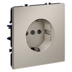 Розетка встраиваемая VOLTUM S70 с заземлением и защитными шторками, 16А, (кашемир)