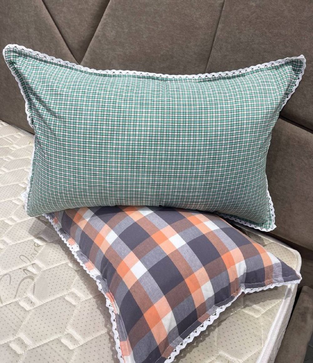 Наволочка  Клетка Муслин 50/70