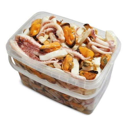 Морской коктейль с креветкой в масле 1/2,6кг ведро (Медвецкий)