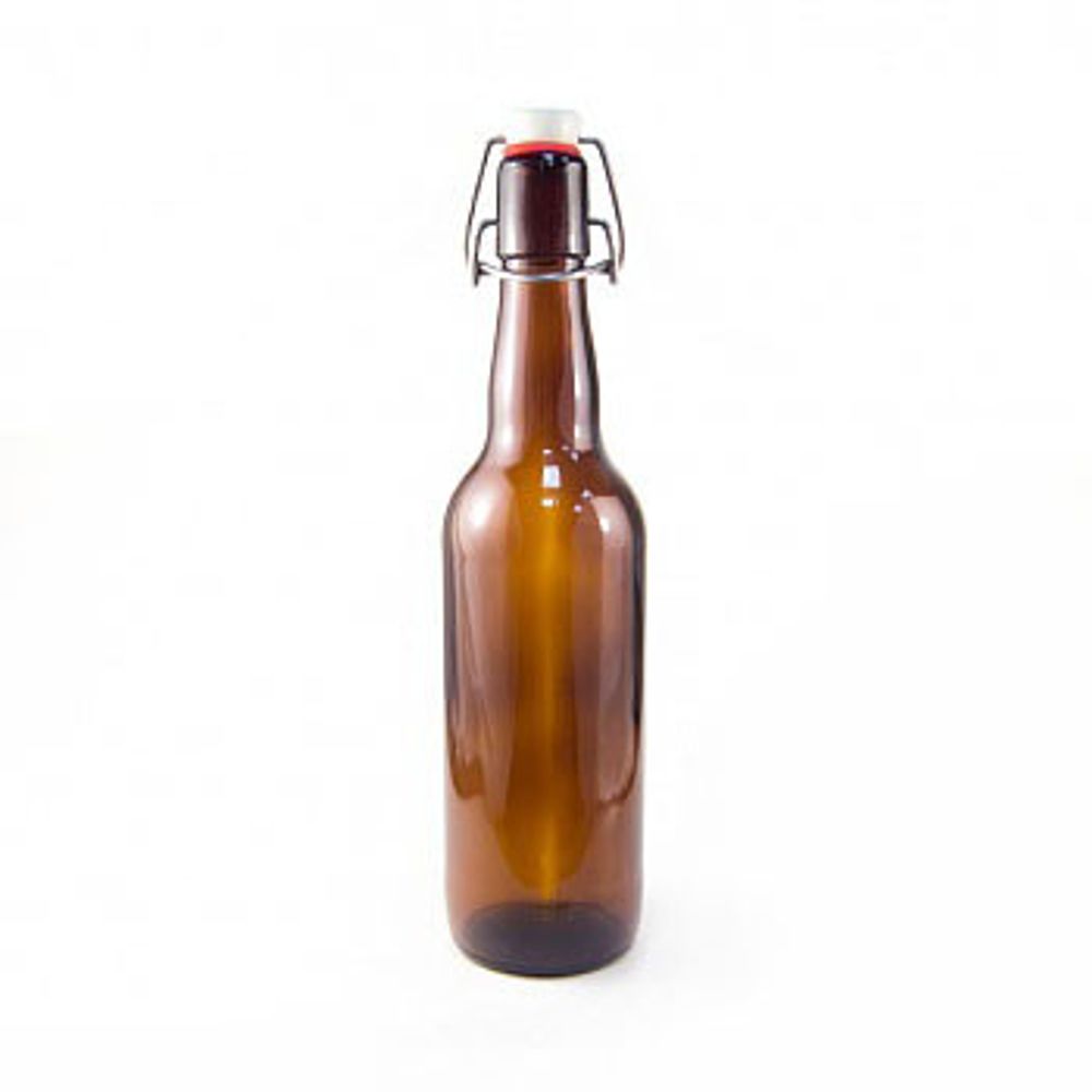 Бутылка стеклянная 0.5 литра с бугельной пробкой