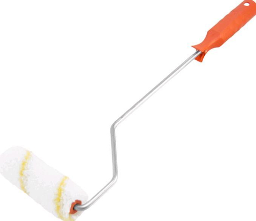 Валик-Мини Полиамид  Белый с жел.пол.  150мм, d15, d6  ворс 12мм руч. удлин. Black Edition/902-2150