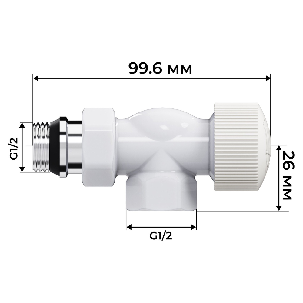 Набор термостатический осевой Royal Thermo Design 1/2quot;М30х1,5 (Белый)