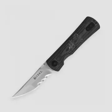 Складной нож CRKT полуавтоматический Heiho Veff Serrations CR/2901 c клинком из стали 9Cr14MoV, рукоять G10
