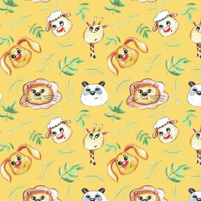 В мире животных горчичном фоне