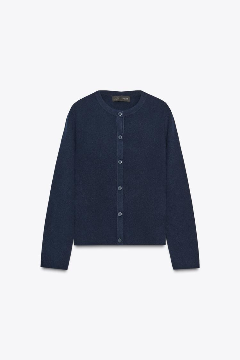 ZARA БАЗОВЫЙ КАРДИГАН С ПУГОВИЦАМИ, МОРСКОЙ СИНИЙ