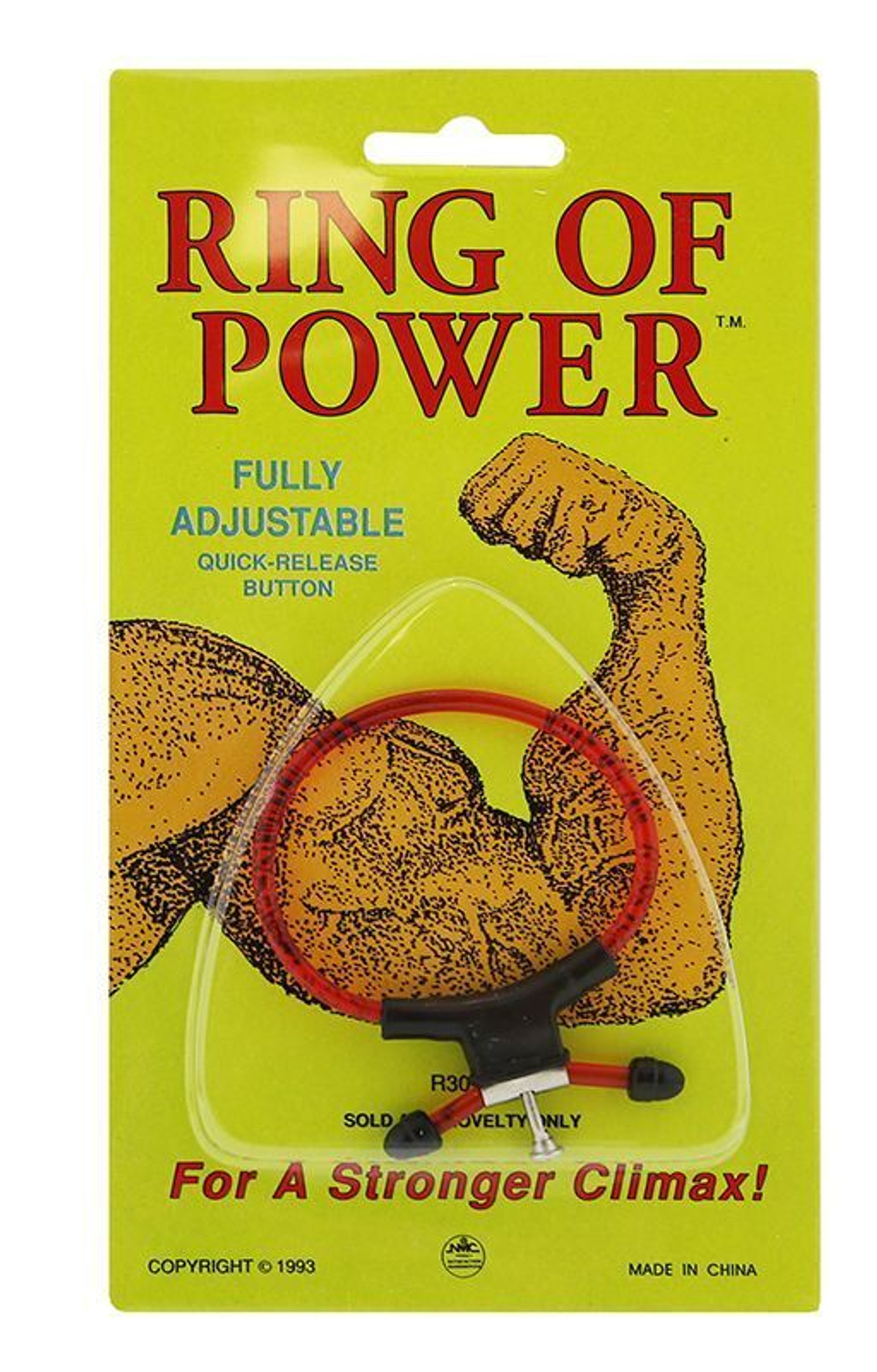 Красно-чёрное эрекционное кольцо с утяжкой RING OF POWER ADJUSTABLE RING (Цвет: красный с черным)