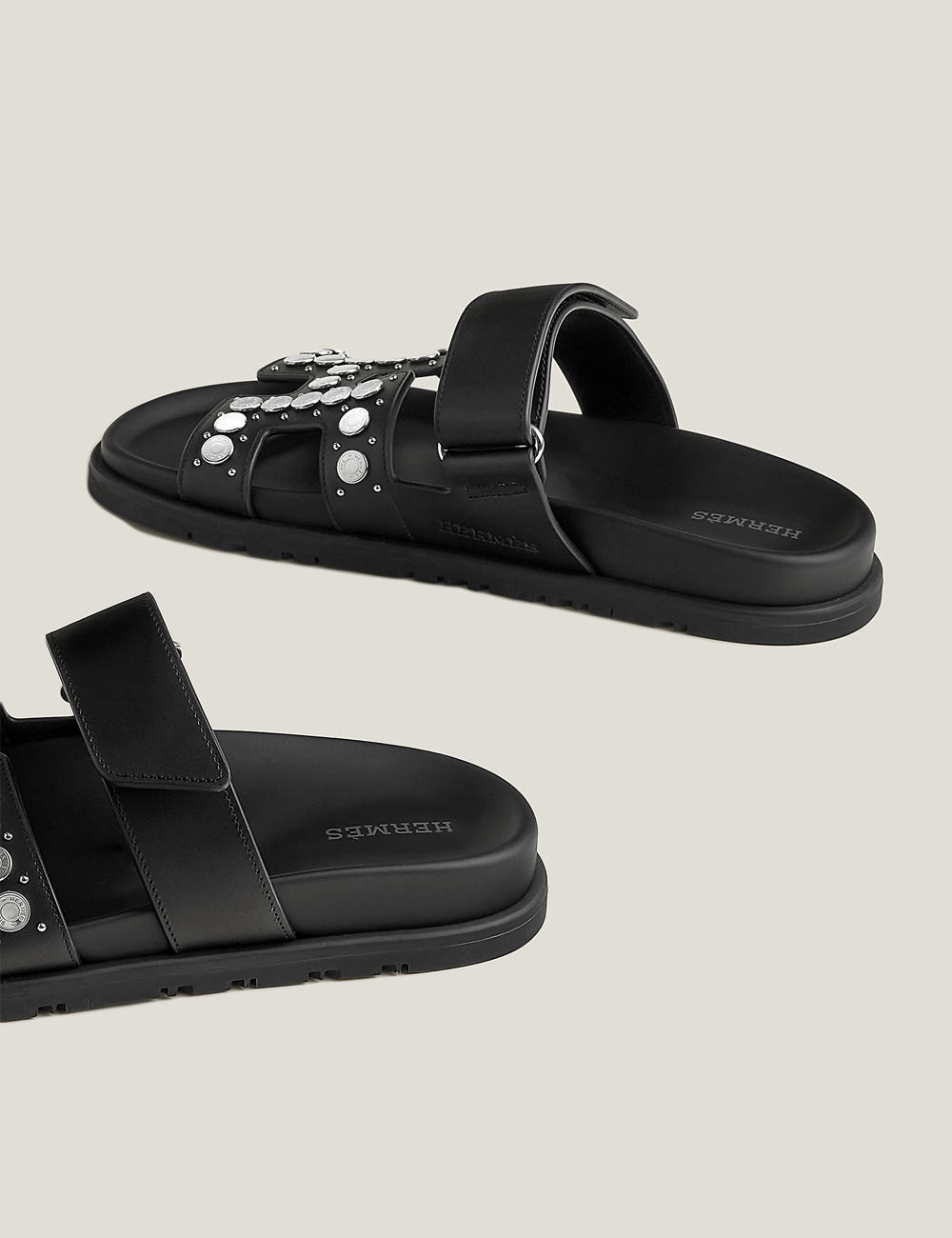 Hermes Chypre Sandal Clous de Selle W "Noir"