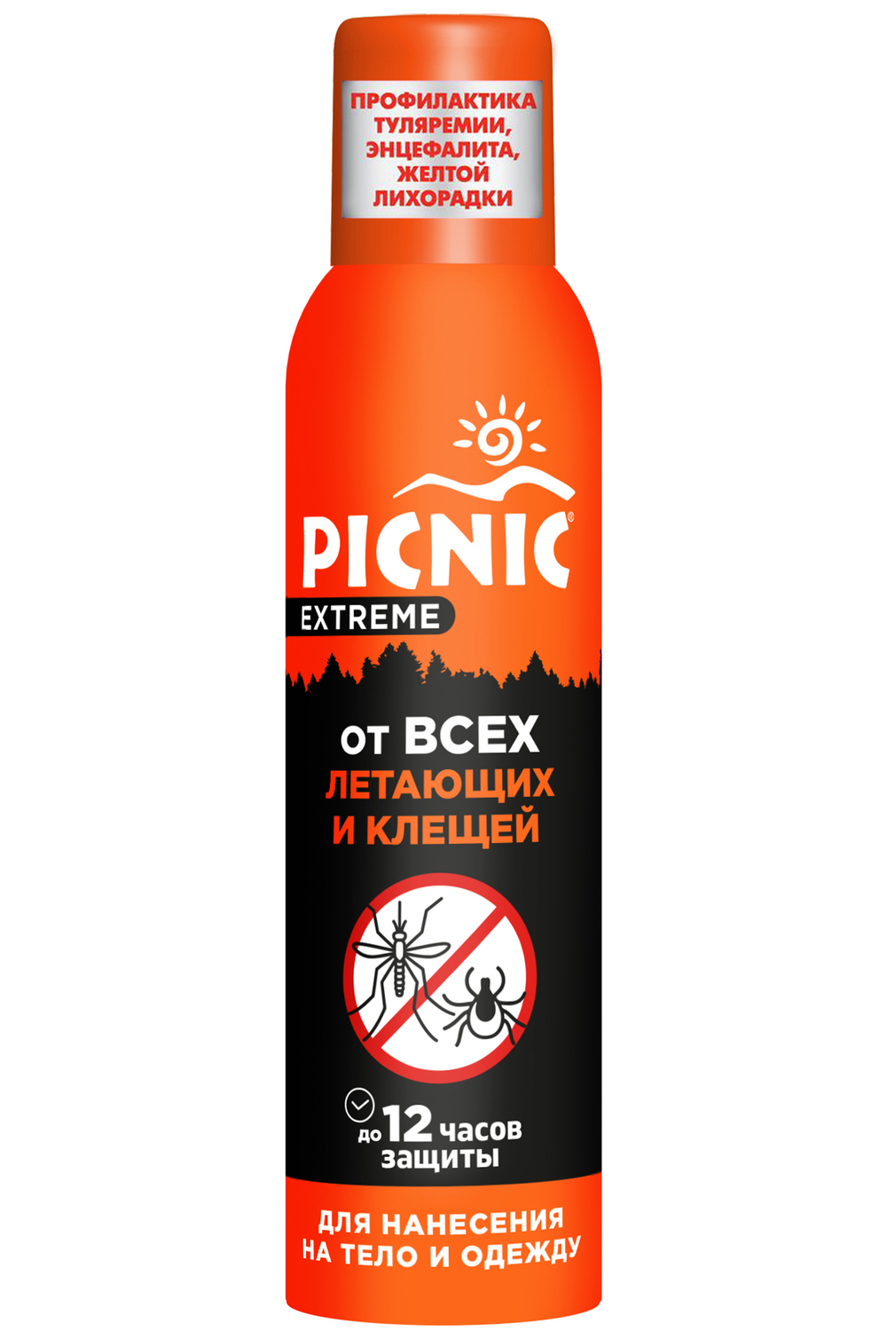 PICNIC EXTREME Аэрозоль от всех видов насекомых и клещей 150мл