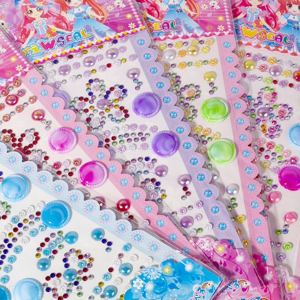 Наклейки-стразы Alingar, акриловые, "Лето", цветы, пакет с европодвесом