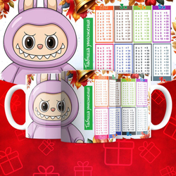 Лабубу с таблицей умножения