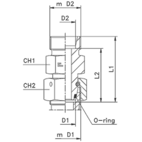 Соединение PNF DS06 14х1.5 (корпус) не редукционное