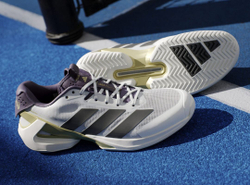 Мужские кроссовки теннисные Adidas Adizero Ubersonic 5 M NM - cloud white/core black/aurora plum