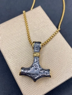 Цепь с подвеской Топор скандинавской оберег Гром Секира Тора