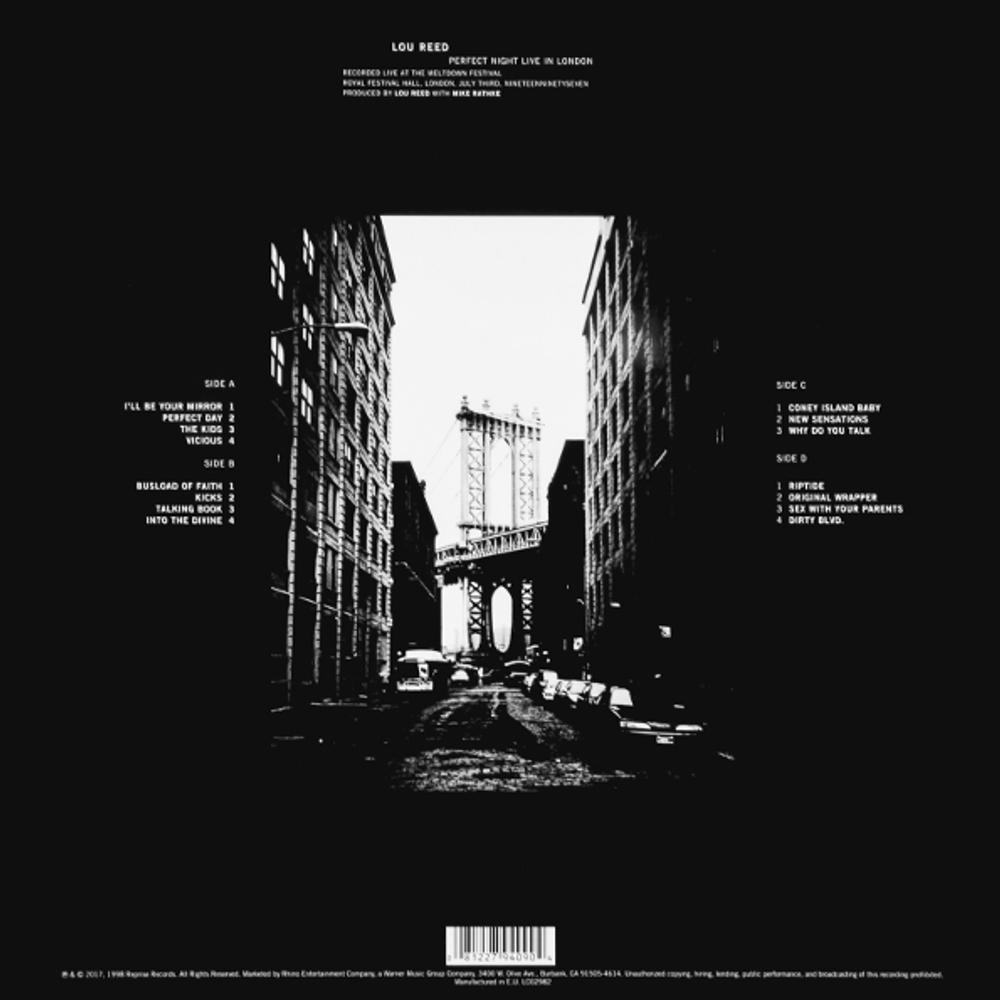 Lou Reed / Perfect Night - Live In London (2LP)