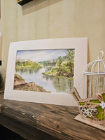 Картина авторская акварельная в паспарту 30х40 см на стену для интерьера "Майская Желча"