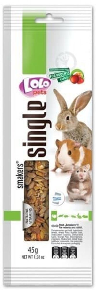 LoLo PETS Smakers для грызунов и кроликов с фруктами WEEKEND STYLE
