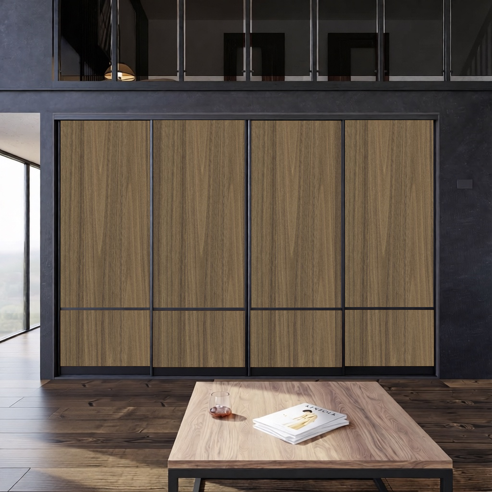 Дверь-купе ARISTO С, ЛДСП EGGER, профиль черный матовый 3