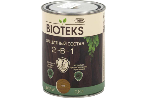 Антисептик Текс Bioteks лессирующий (2 в 1) тик (0,8л)