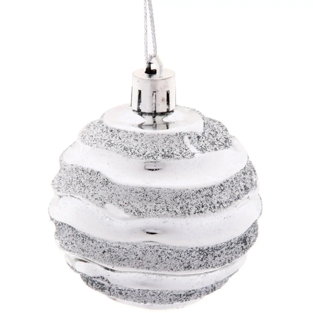 Новогодние шары 6 см (набор 3 шт) «Сказочное сияние», микс