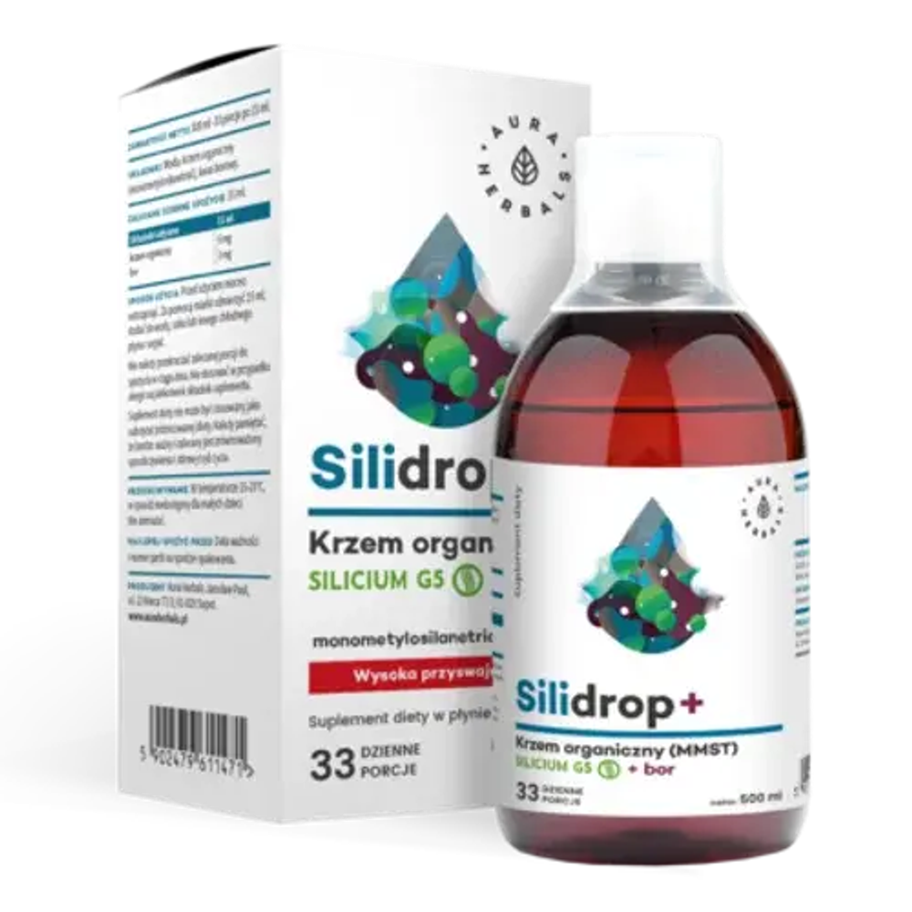 Aura Herbals Silidrop - органический кремний (MMST) silicium G5 + бор, 500 мл