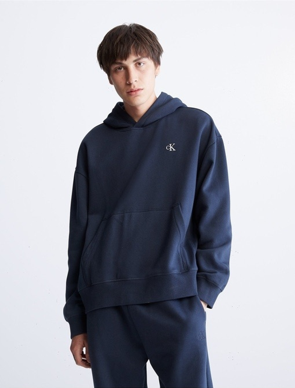 Худи Calvin Klein Relaxed Fit Archive Logo Fleece Dark Sapphire