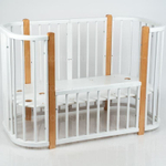 Кроватка детская Incanto Nuvola Lux (белый/бук) маятник поперечный
