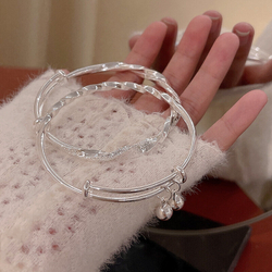 Браслет женский, серебристый