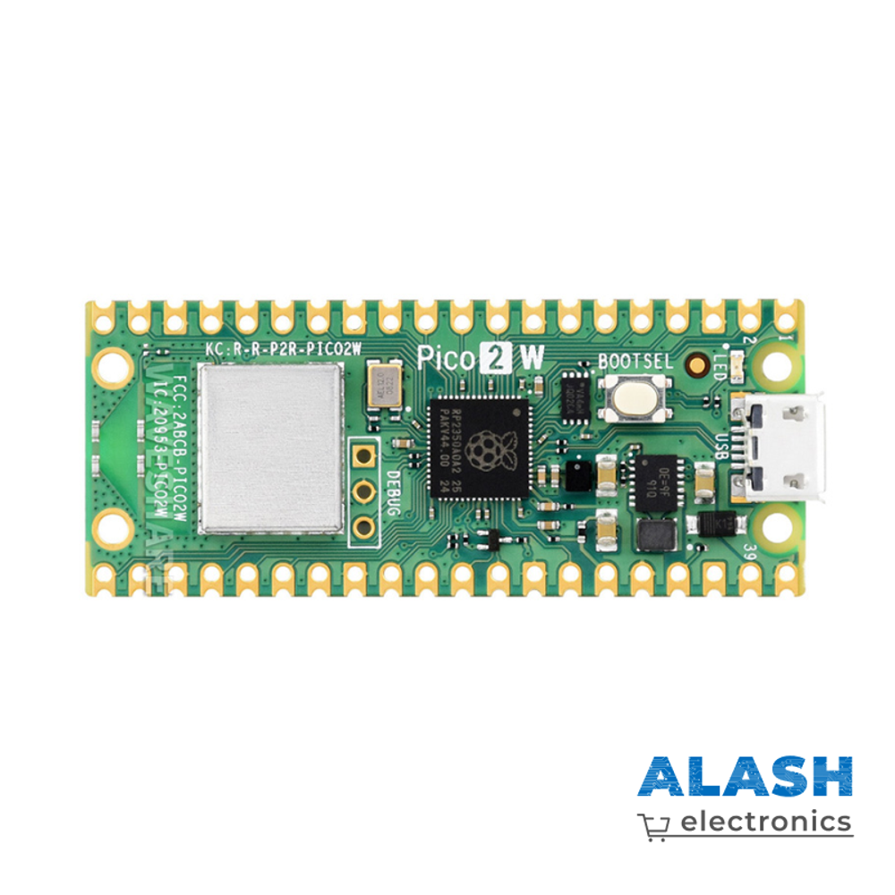 Микроконтроллер Raspberry Pi Pico 2 W с Wi-Fi и Bluetooth, на базе RP2040 для Arduino, IoT и робототехники