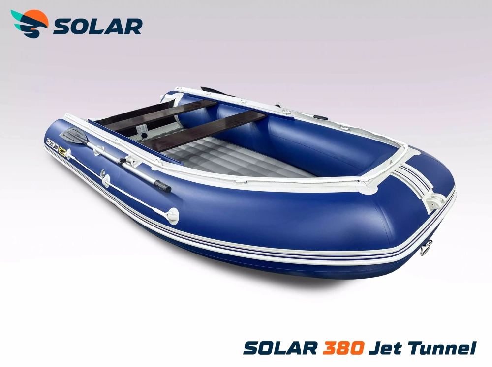 Лодка надувная моторная solar-380 jet tunnel