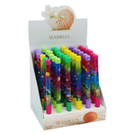 Ручка шариковая, Basir, синие чернила, серия "SURPRISE-ПОДВОДНЫЙ МИР", объемный корпус с рисунком и плавающими блёстками, 36 шт