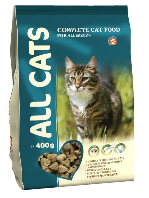 Сухой корм All Cats для взрослых кошек, с курицей, 400 г