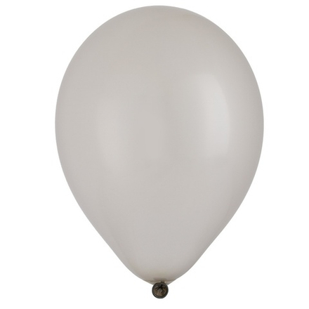 Воздушные шары Весёлая Затея, металлик серебро, 50 шт. размер 12" #1102-1552