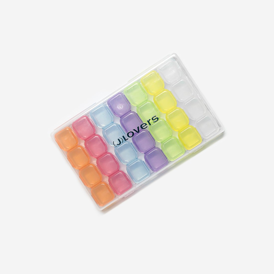 Бокс для хранения 17*10см, 28 отсеков, оттенок "Mix"