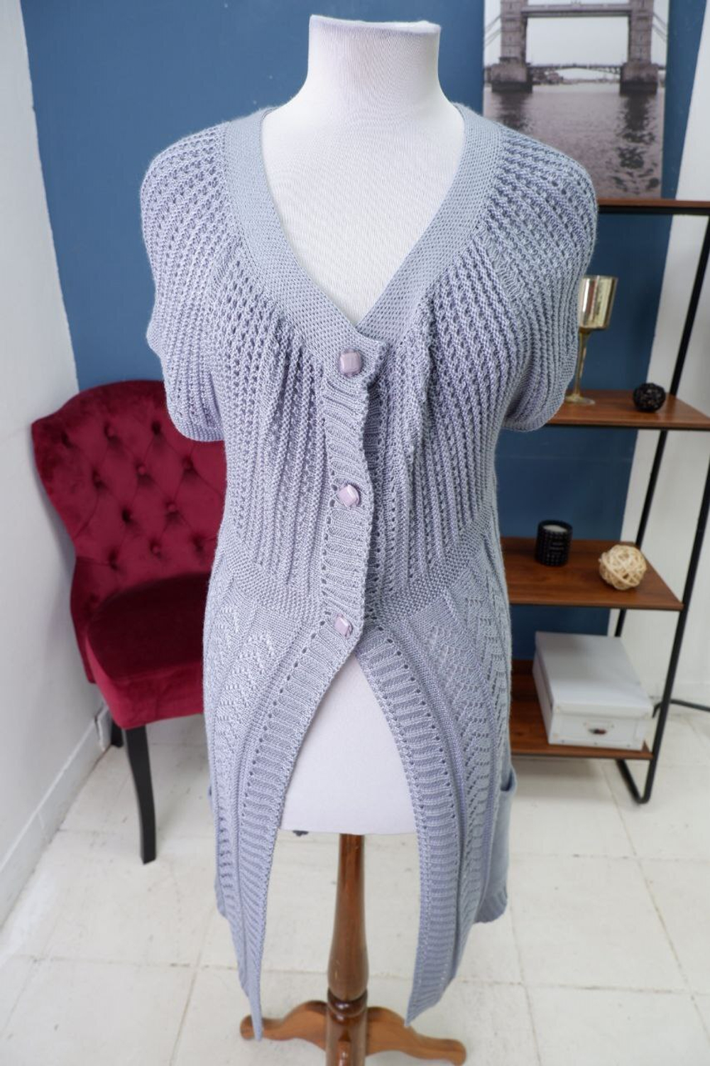 Кардиган красивой вязки 46-48 размер