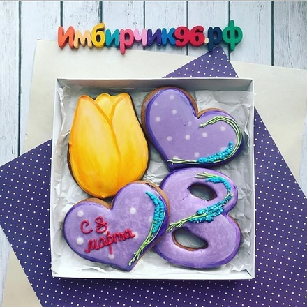 Имбирные пряники 8 марта