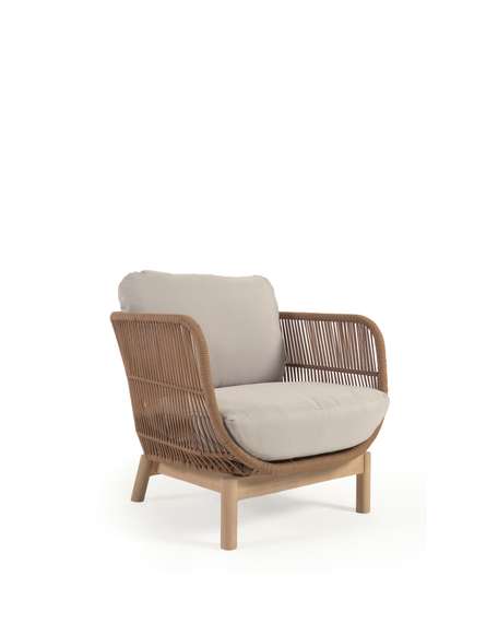 Уличное кресло Catalina, бежевый корд, массив акации