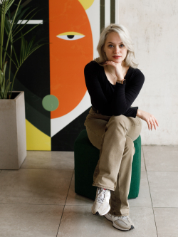 Пуф Сота Велюр Зеленый