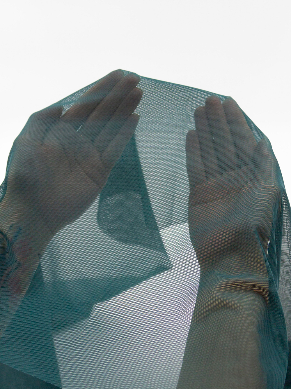 Сетка эластичная изумруд НОВАЯ отрезом 75х50 см (Турция)