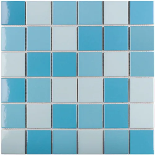 Керамическая мозаика 48x48 Light Blue Mix полированная