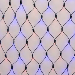 ULD-N2015-288-SBK RED-BLUE IP67 Сетка светодиодная. статическое свечение. 2x1.5м. Соединяемая. 288 светодиодов. Красно-синий свет. Провод черный. TM Uniel.